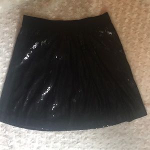 Black sequins skirt